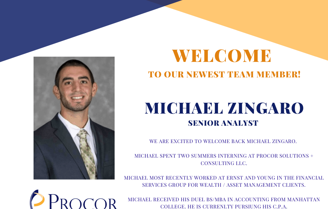 New Hire Announcement:  Michael Zingaro