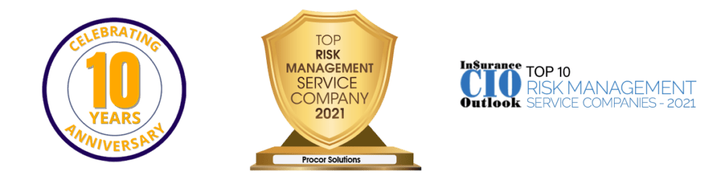 10 yr logo, Top Risk Mgt Service Co. 2021